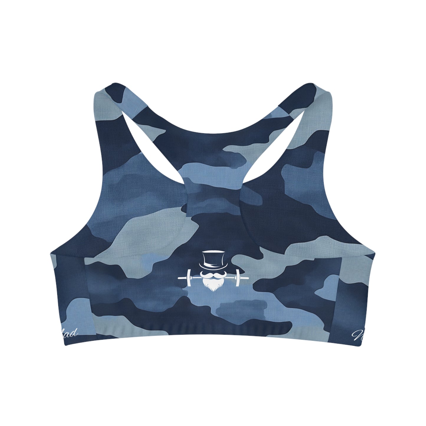 Navy Camo Seamless Sports Bra