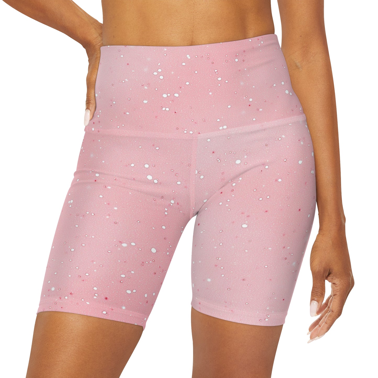 Baby Pink “Speckled” High Waisted Shorts